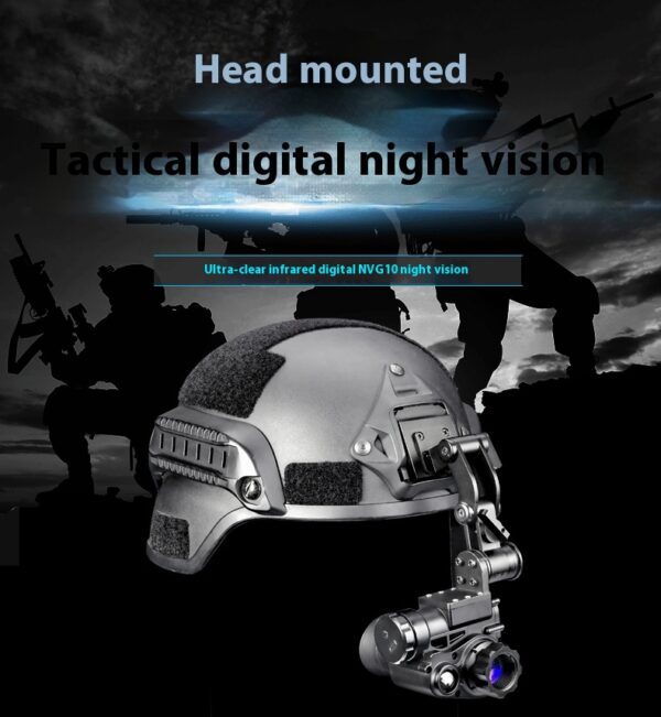 Head mounted digital night vision device NVG10 infrared Bluetooth 3x magnifying night vision device telescope